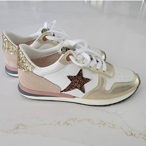 Vintage Havana Rock 1 Stone Wash Gold Sneakers
